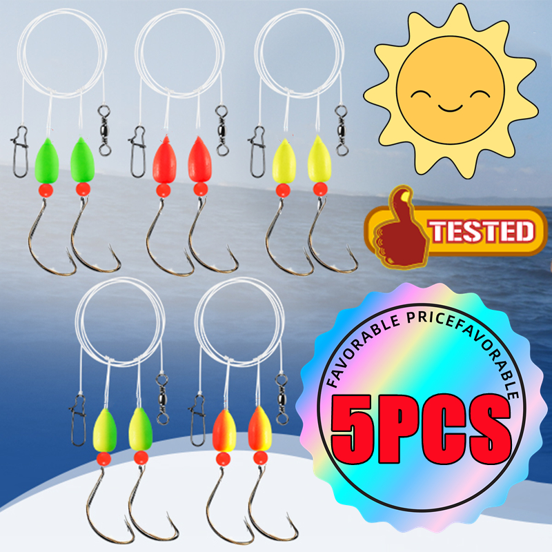Snell Fishing Rig - 1-5PCS Pompano Rigs Surf Fishing Rigs