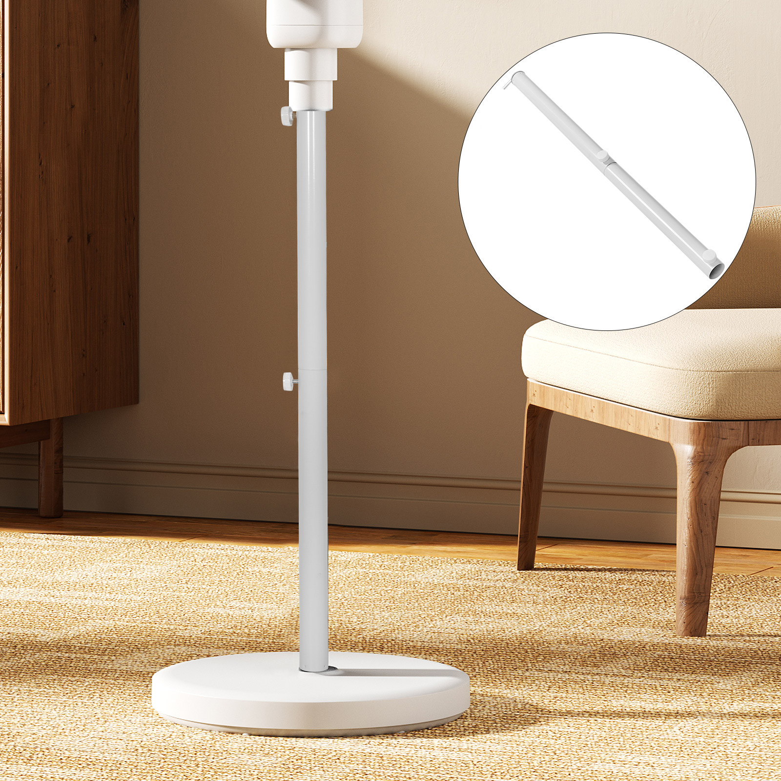 Rod Holder Fishing - Electric Fan Support Column Telescoping Adjustable