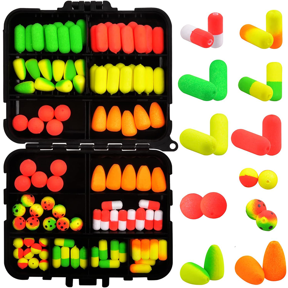 Snell Fishing Rig - 110Pcs Pompano Rigs Floats Kit Foam