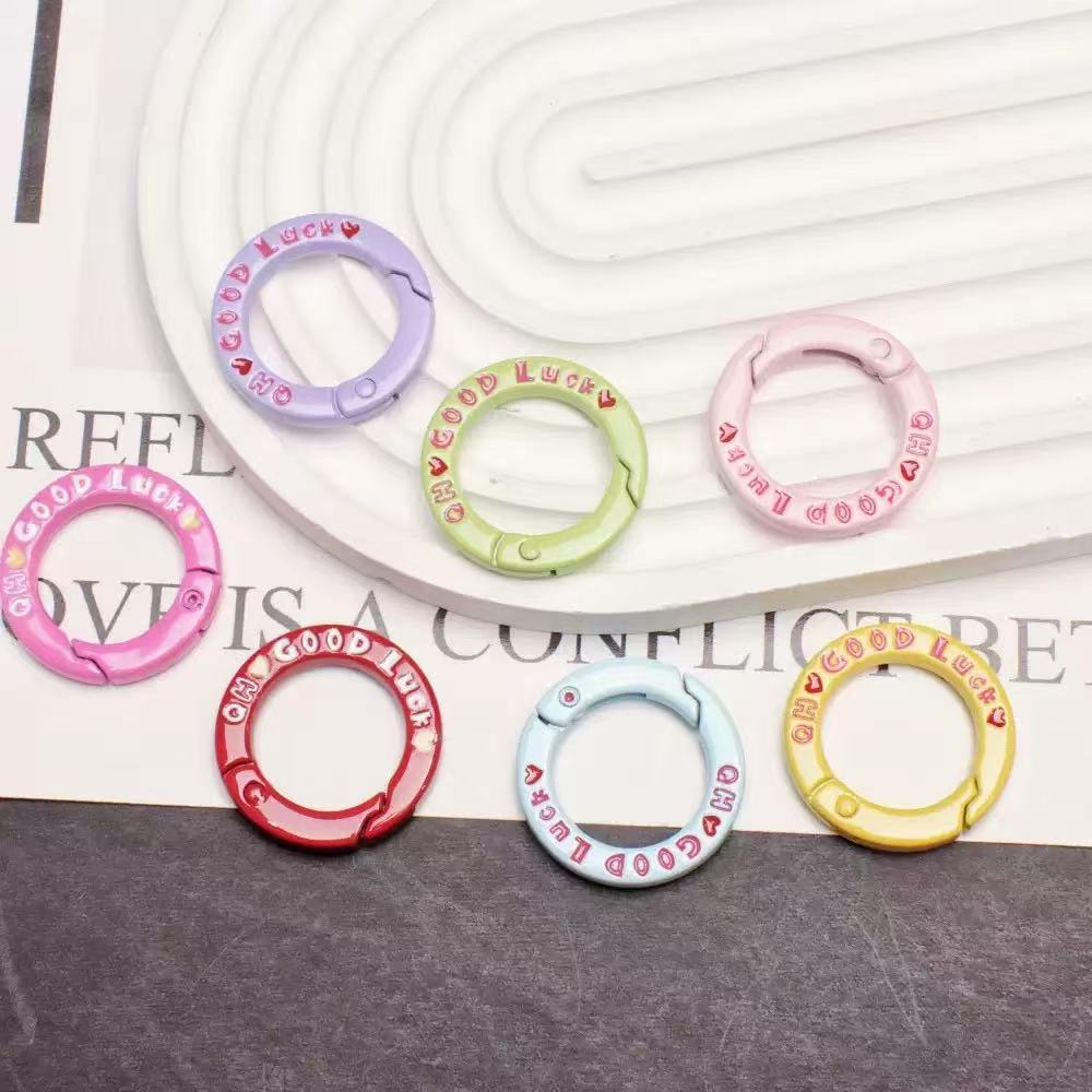 Circle Hook Set - 5pcs 27mm Good Luck Round Spring