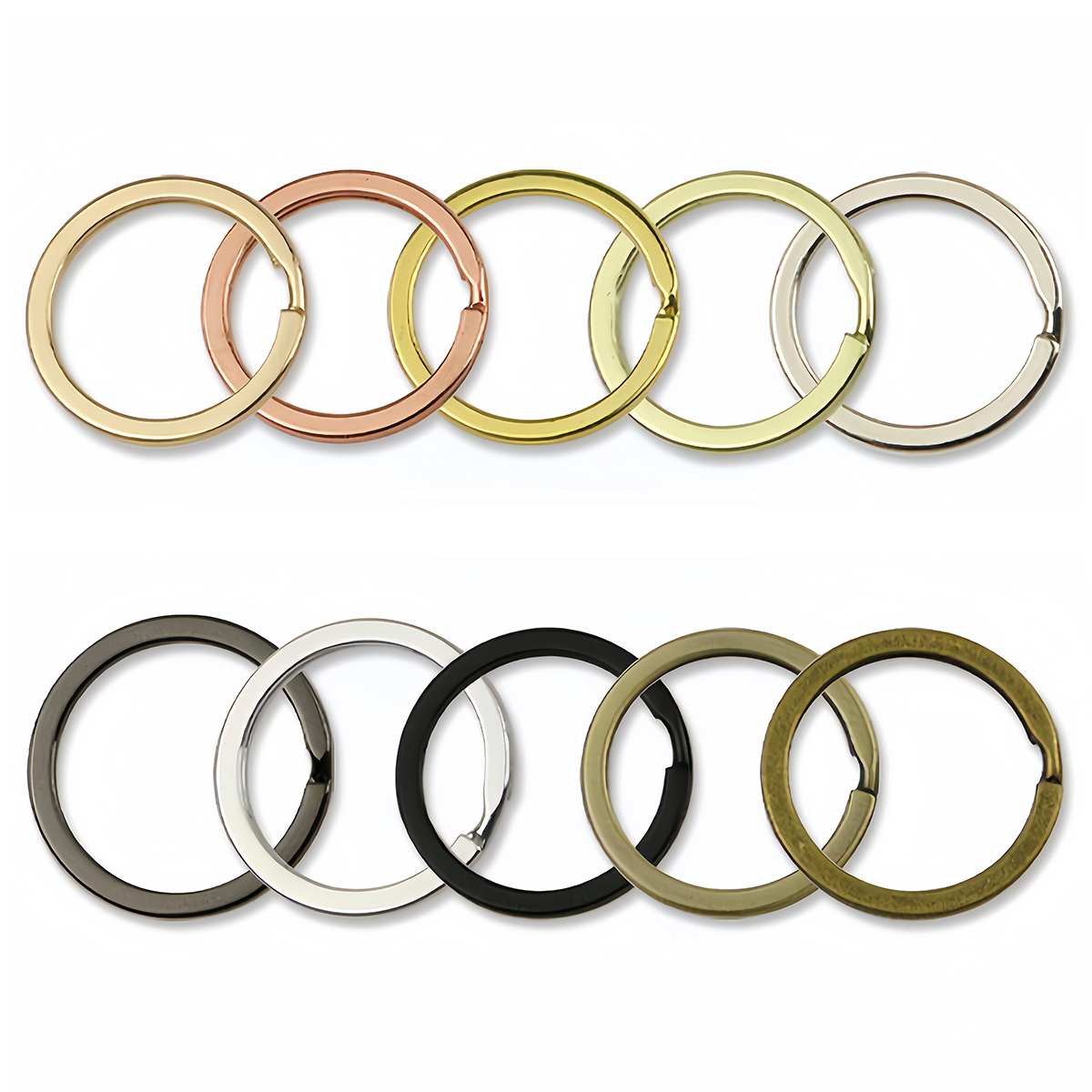 Circle Hook Set - 5/10pcs Metal Alloy Key Rings 30mm