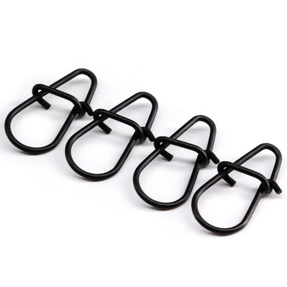 100Pcs/lot Matte black Snap Fi - مراجعة Fishing Equipment Hook وسعره