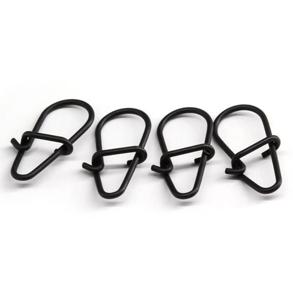 100Pcs/lot Matte black Snap Fi - مراجعة Fishing Equipment Hook وسعره