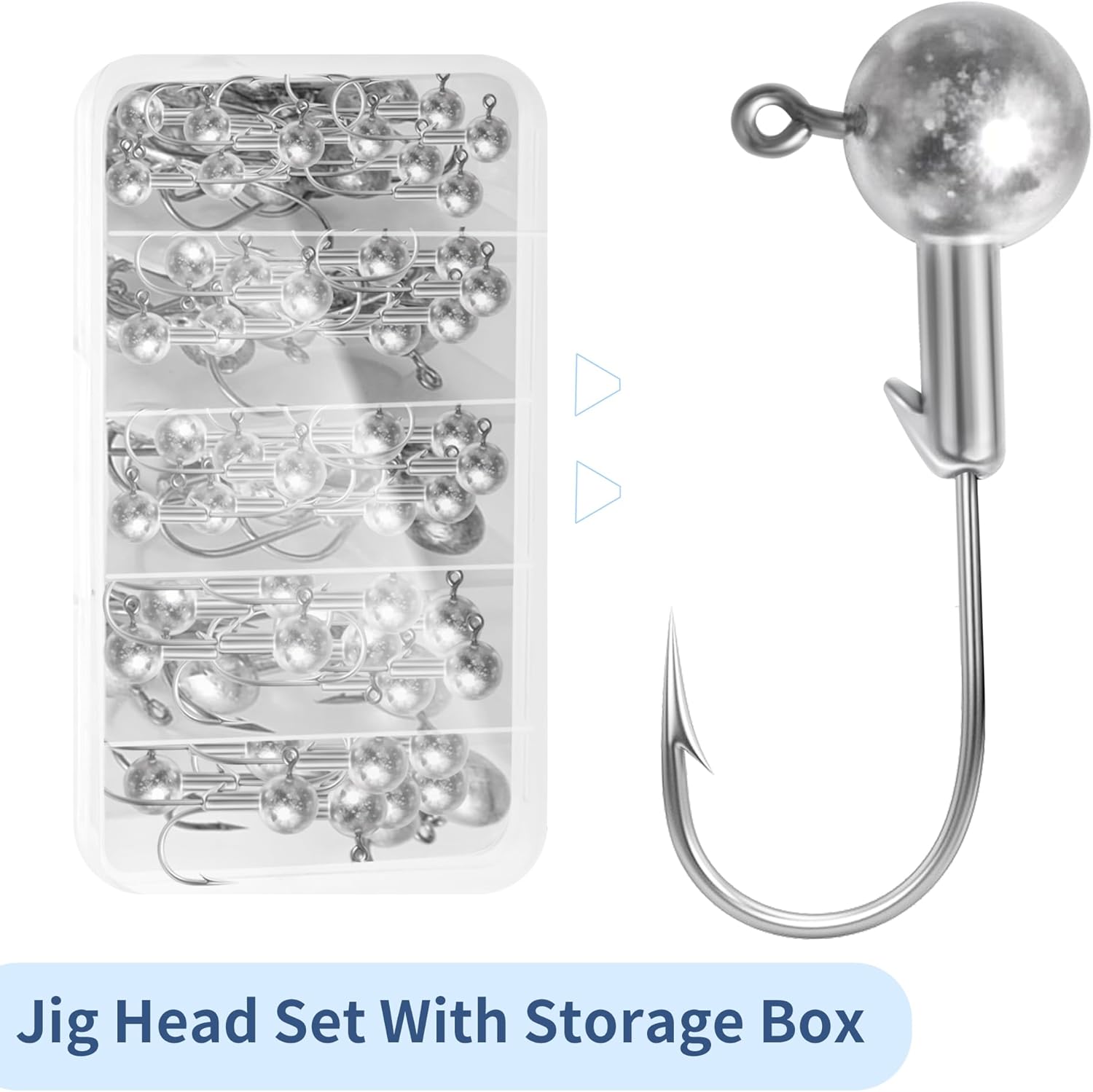 40 Pack Fishing Jig Heads Set  - مراجعة Saltwater Fishing Hook وسعره