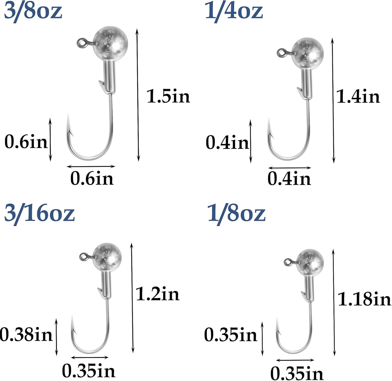 40 Pack Fishing Jig Heads Set  - مراجعة Saltwater Fishing Hook وسعره