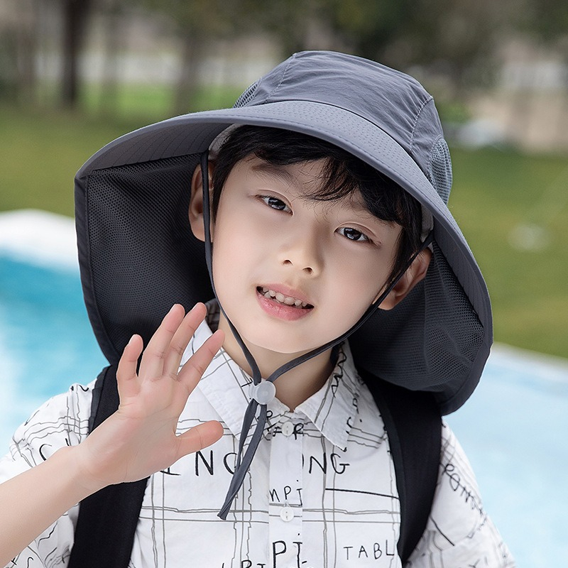 Kids Sun Hat with Neck Flap UV - مراجعة Fishing Equipment For Kids وسعره