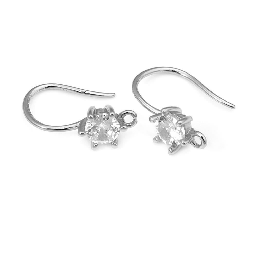18K Gold Color Brass with Zirc - مراجعة Circle Hook Set وسعره
