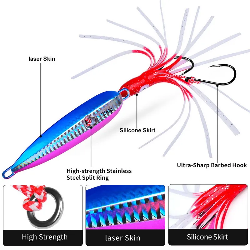 1Pcs Inchiku Jig Lures 40g-200 - مراجعة Saltwater Fishing Hook وسعره