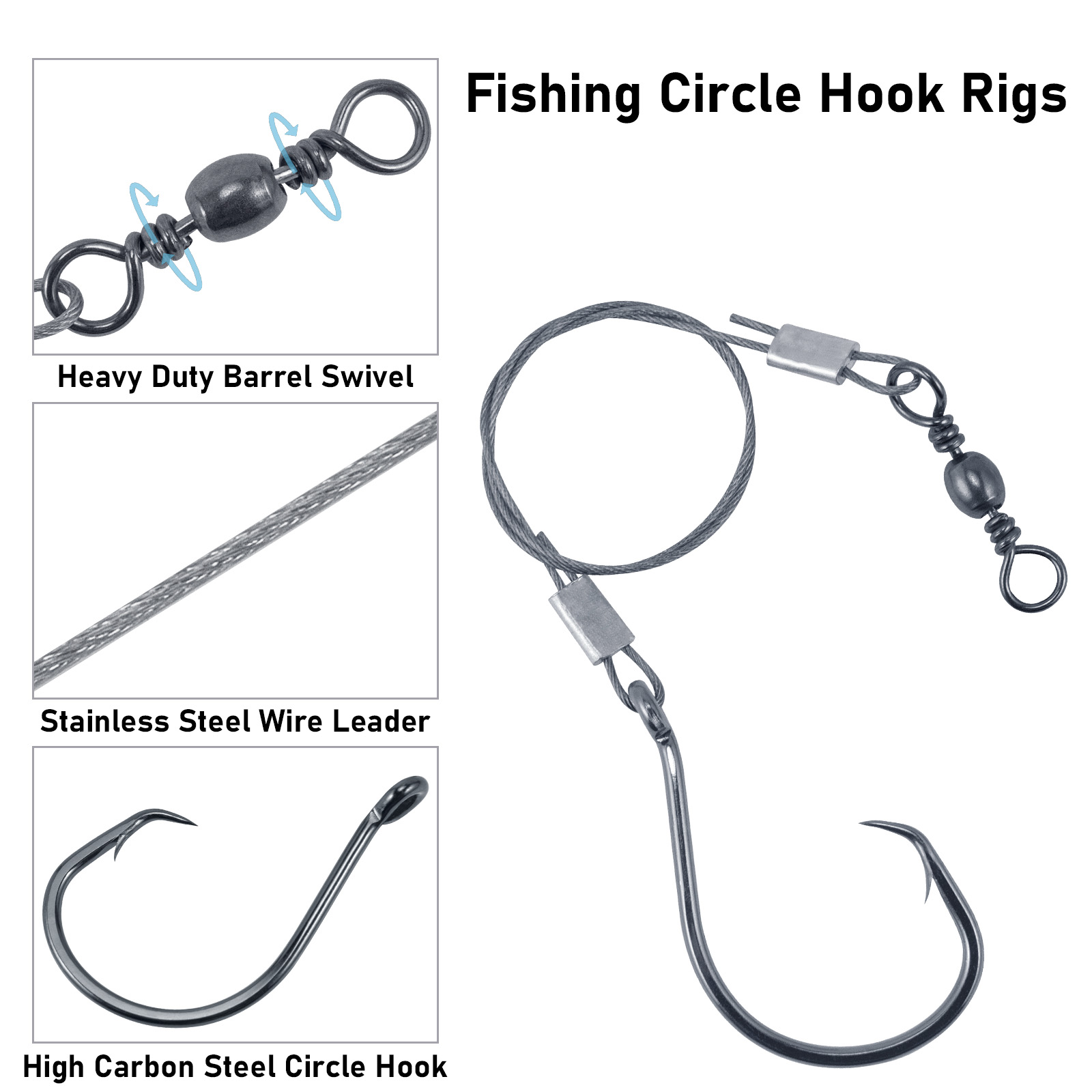 5pcs Surf Fishing Rig with 1/0 - مراجعة Snell Fishing Rig وسعره