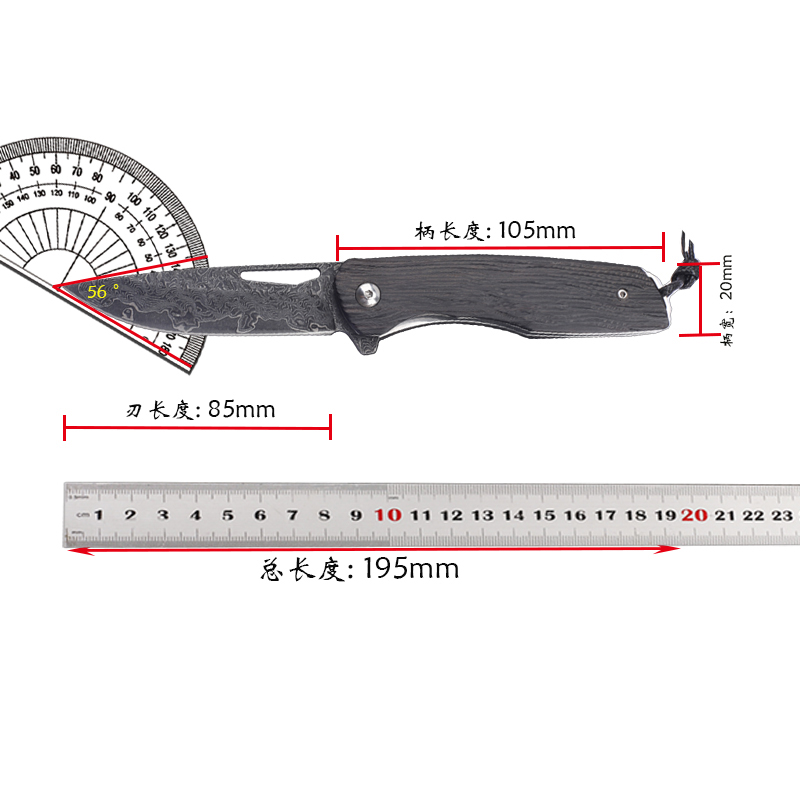 New 8cr13MOV steel core ebony  - مراجعة Fishing Equipment Kitchener وسعره