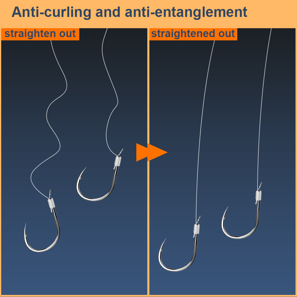 FTK 10PCS/pack 70cm Pre-Tied F - مراجعة Snell Fishing Rig وسعره