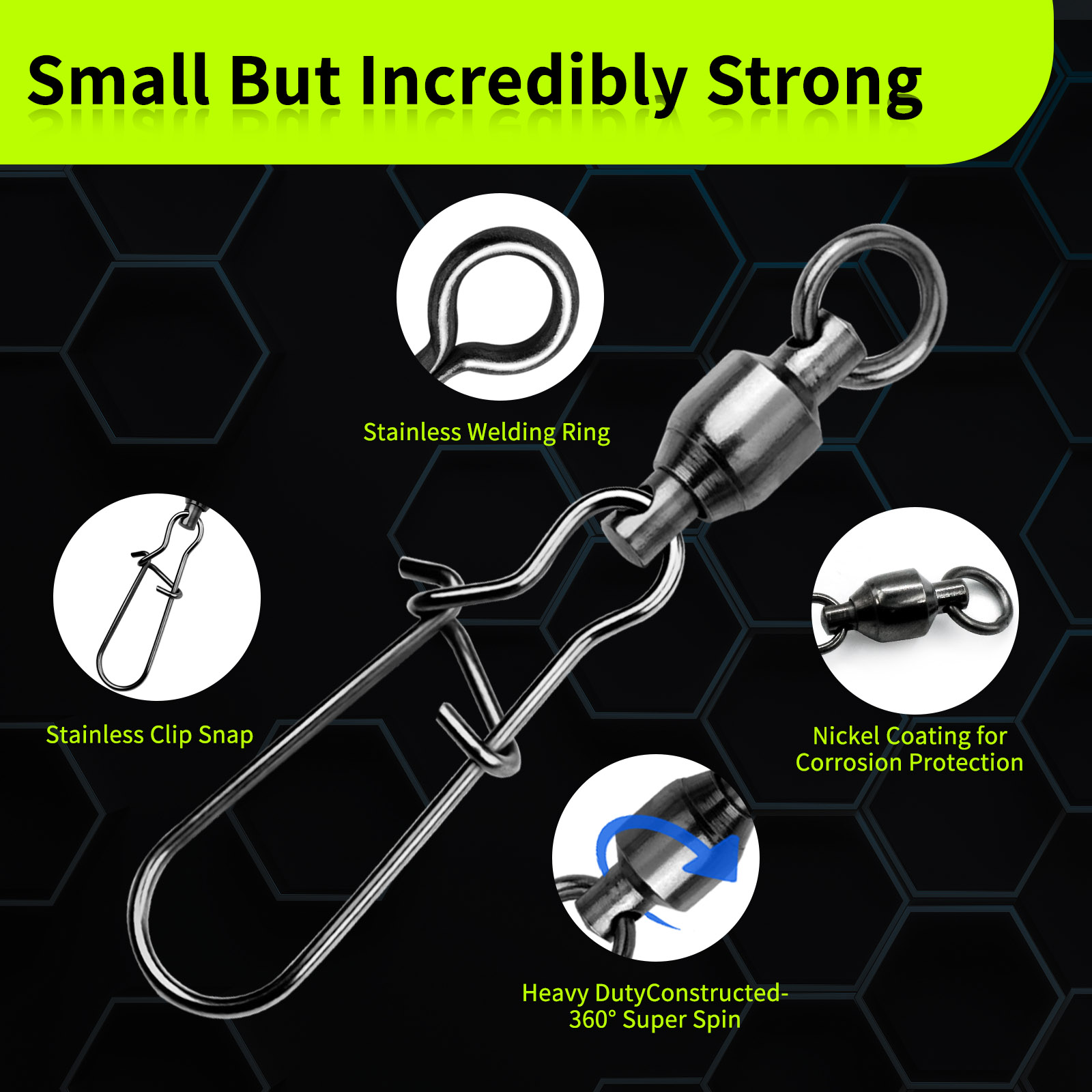 9KM 10PCS Ball Bearing Swivel  - مراجعة Baitcasting Reel وسعره
