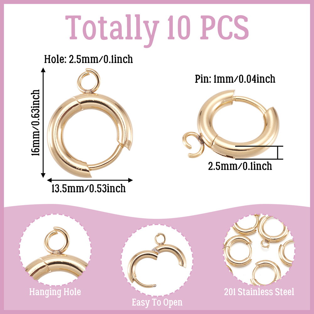 10pcs 201 Stainless Steel Hugg - مراجعة Circle Hook Set وسعره