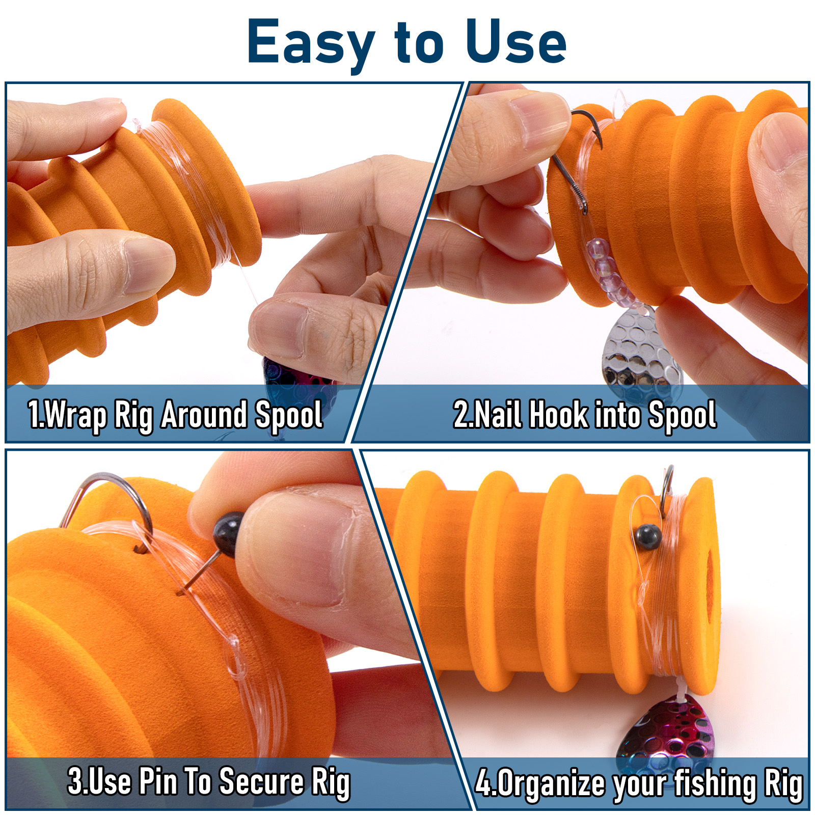 3pcs EVA Foam Spool Winding Li - مراجعة Snell Fishing Rig وسعره