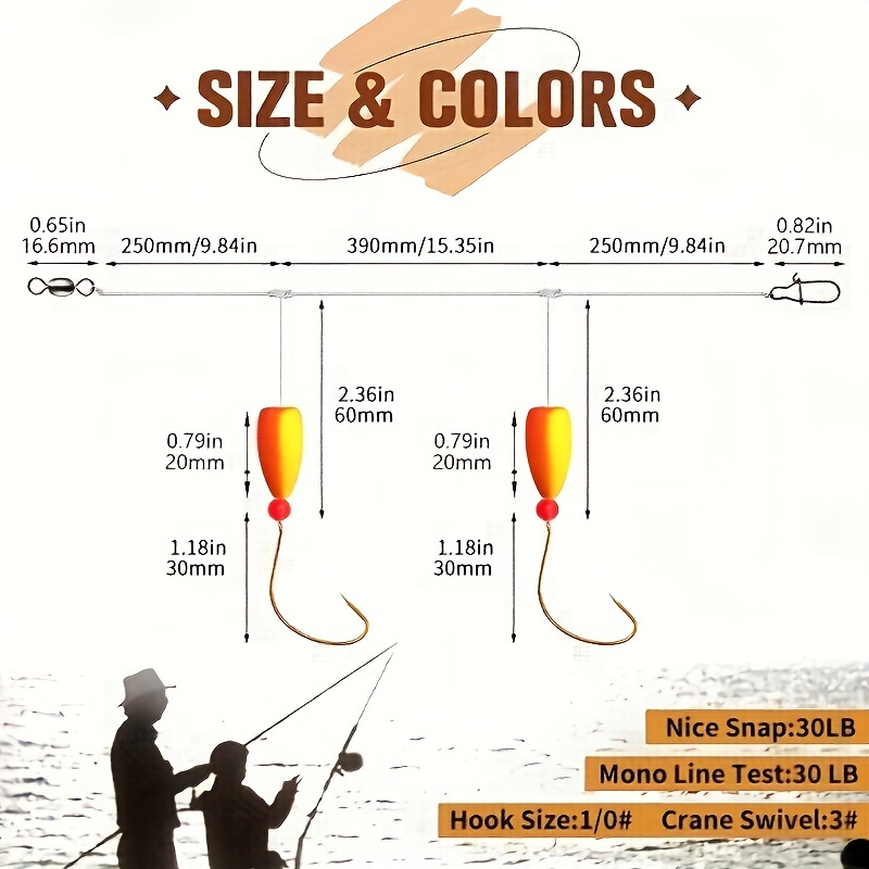 3pcs Pompano Rigs Surf Fishing - مراجعة Snell Fishing Rig وسعره