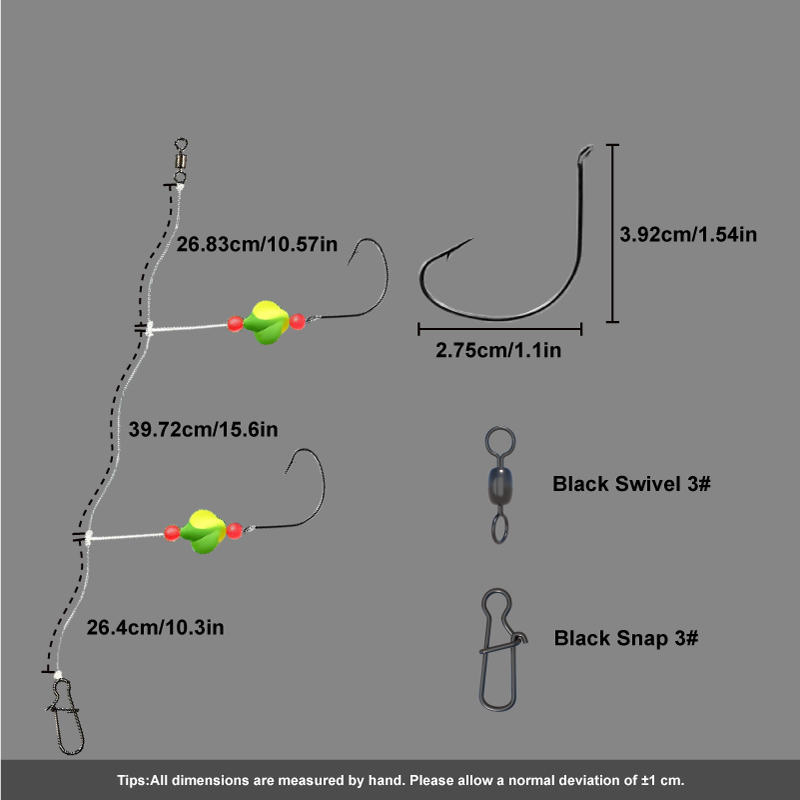 3/6Pcs Pompano Rigs Snell Floa - مراجعة Snell Fishing Rig وسعره