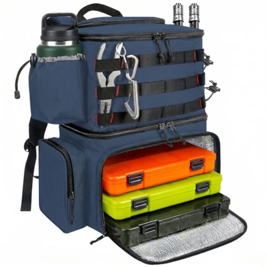 Fishing Backpack, Water Resist - مراجعة Rod Holder Fishing وسعره