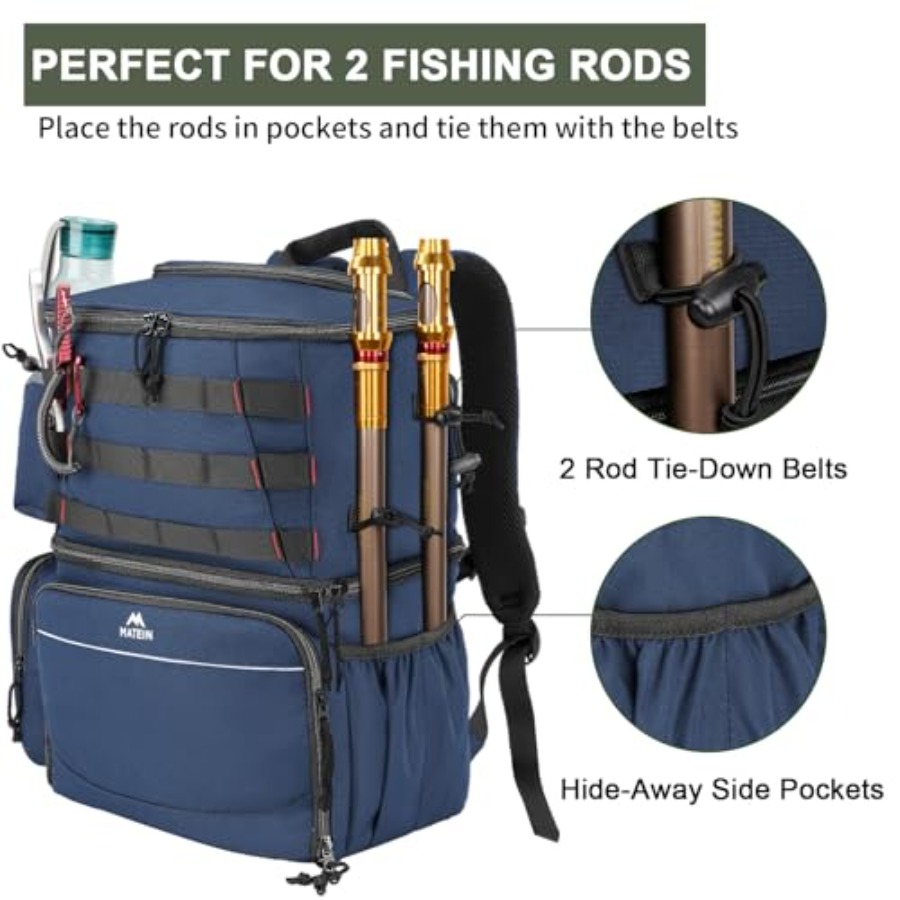 Fishing Backpack, Water Resist - مراجعة Rod Holder Fishing وسعره