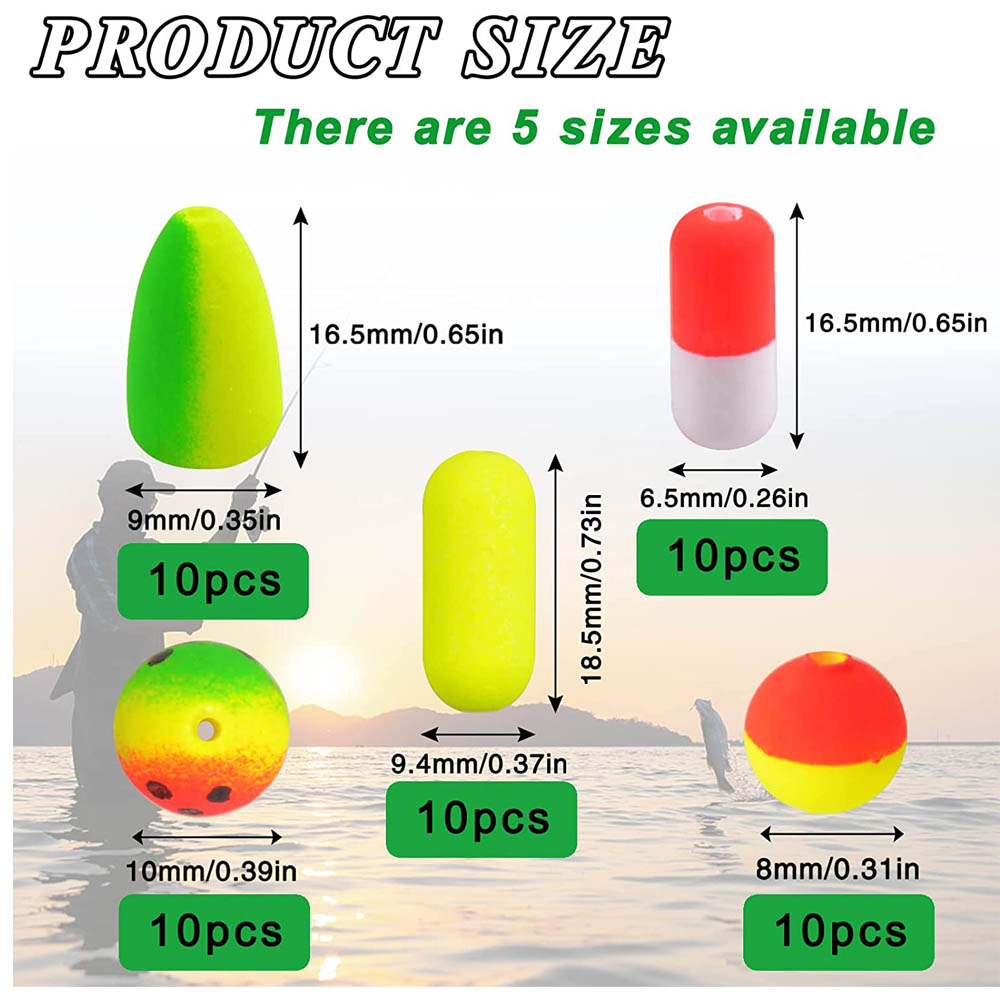 50Pcs Fishing Rig Floats Foam  - مراجعة Snell Fishing Rig وسعره
