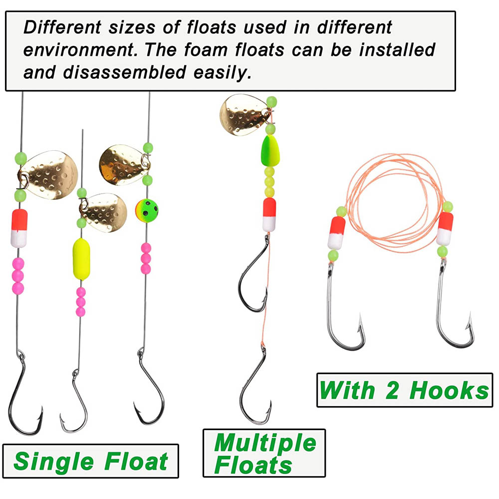 50Pcs Fishing Rig Floats Foam  - مراجعة Snell Fishing Rig وسعره