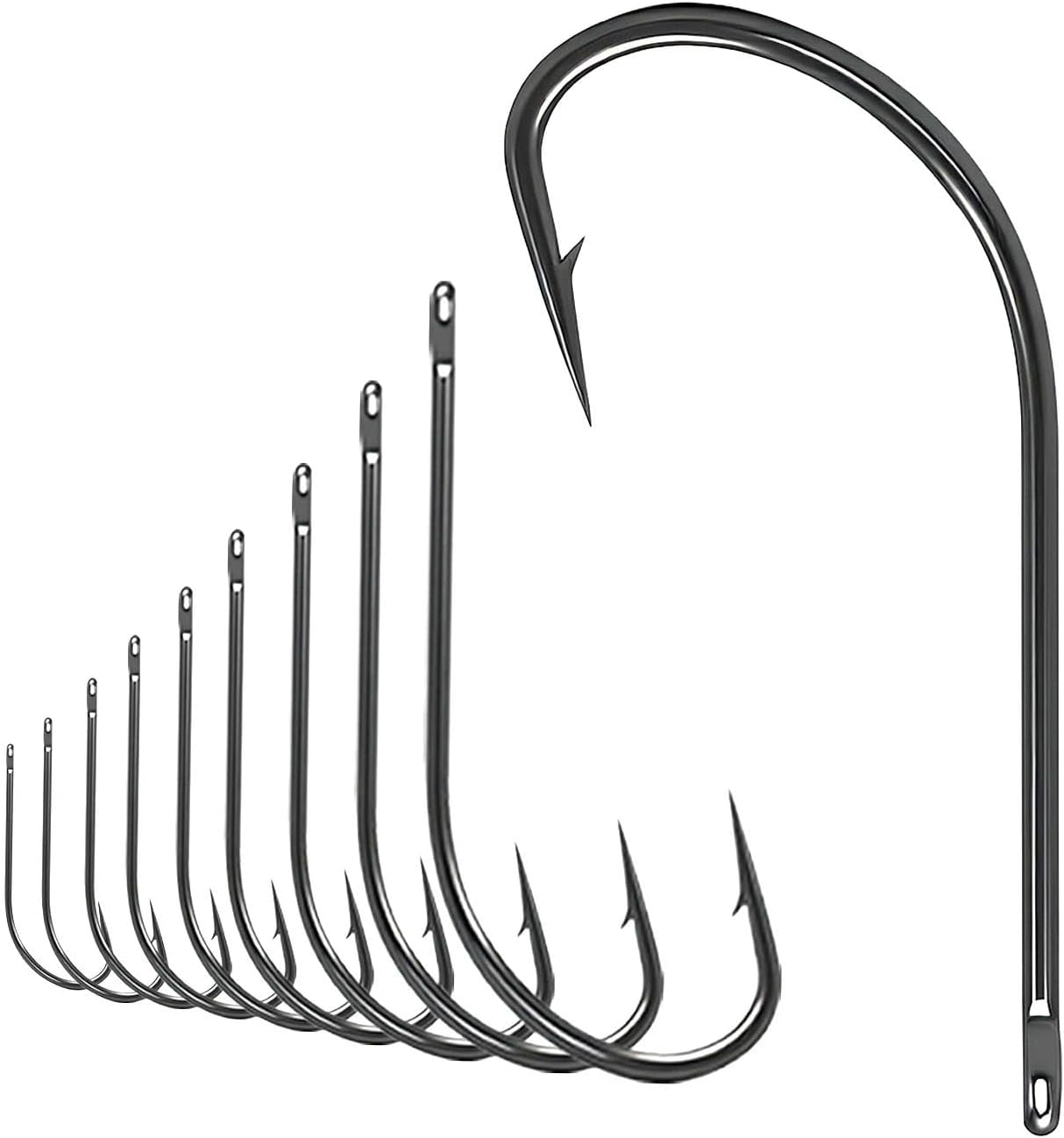 50Pcs High Carbon Steel Fishin - مراجعة Saltwater Fishing Hook وسعره