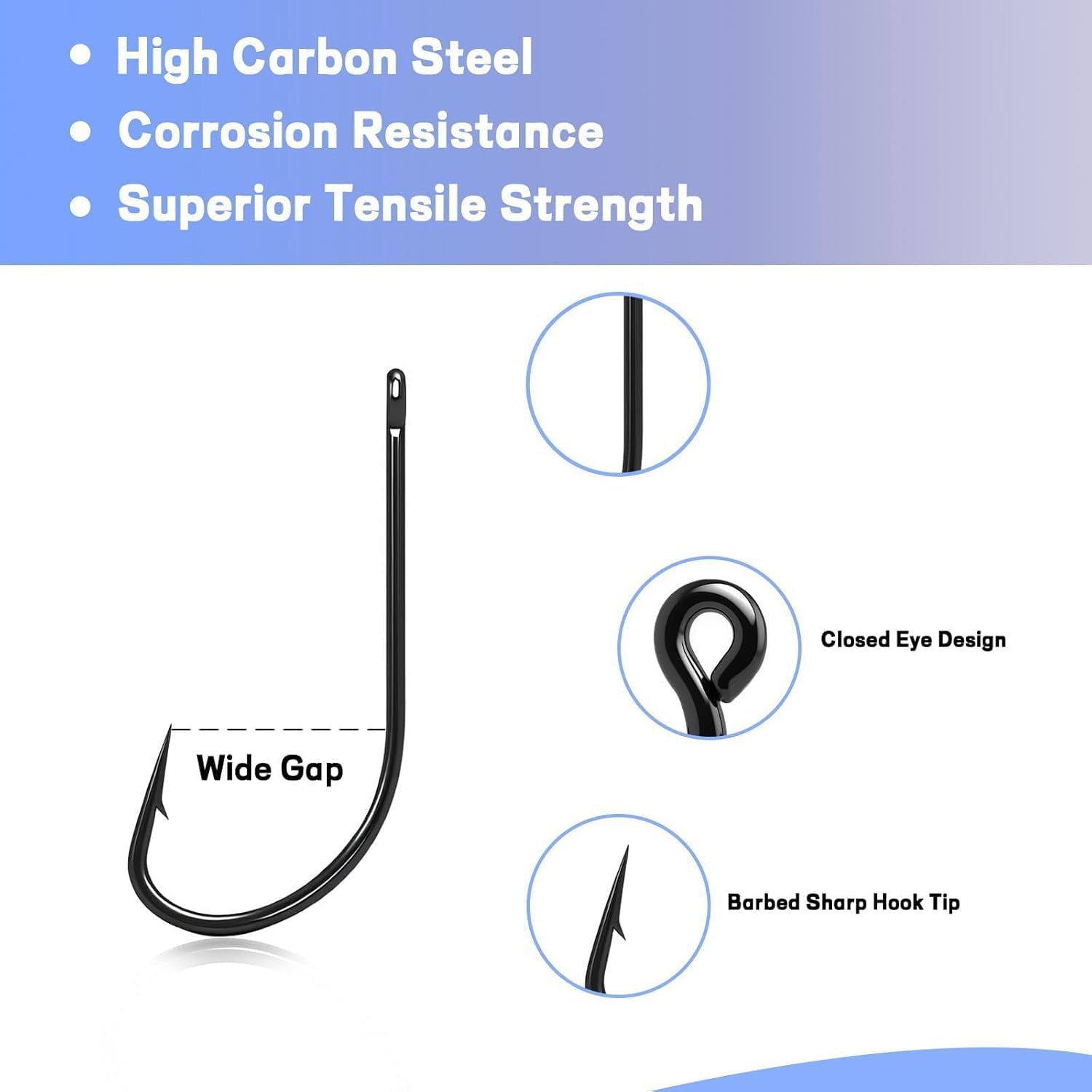 50Pcs High Carbon Steel Fishin - مراجعة Saltwater Fishing Hook وسعره