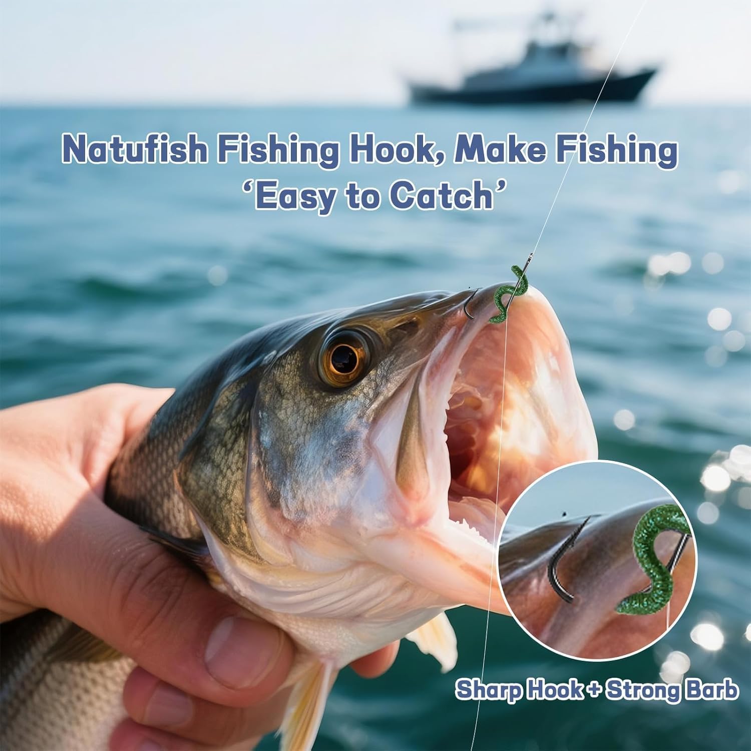 50Pcs High Carbon Steel Fishin - مراجعة Saltwater Fishing Hook وسعره