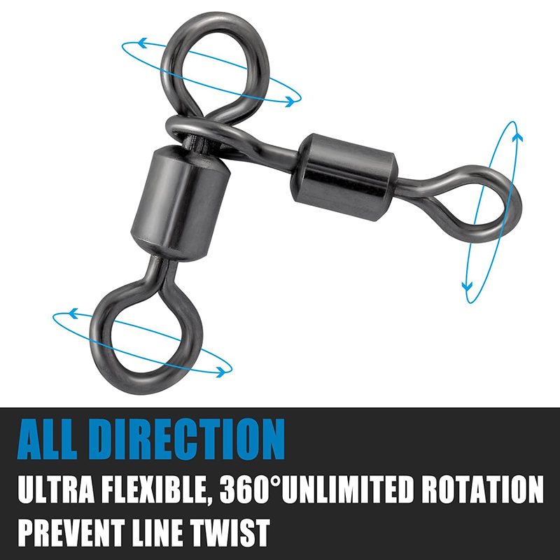 PRO BEROS 50Pcs 3 Way Swivels  - مراجعة Saltwater Fishing Hook وسعره