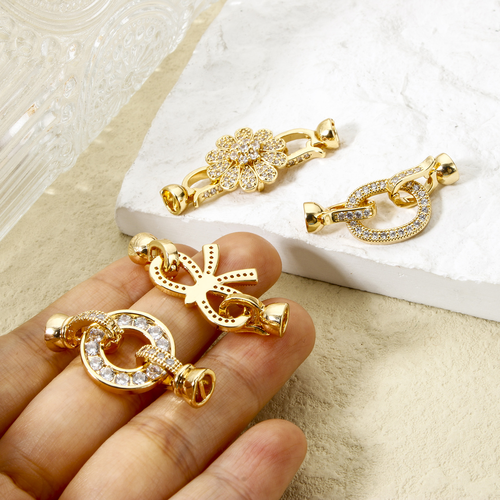 1pc Brass Fold Over Clasps Gol - مراجعة Circle Hook Set وسعره