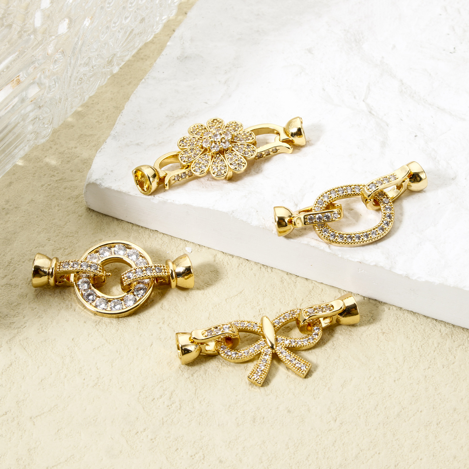 1pc Brass Fold Over Clasps Gol - مراجعة Circle Hook Set وسعره