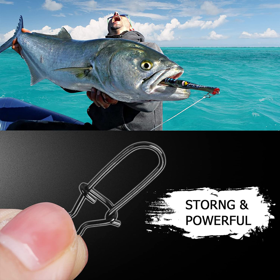 50Pcs Crankbait Snaps Stainles - مراجعة Fishing Equipment Carp وسعره