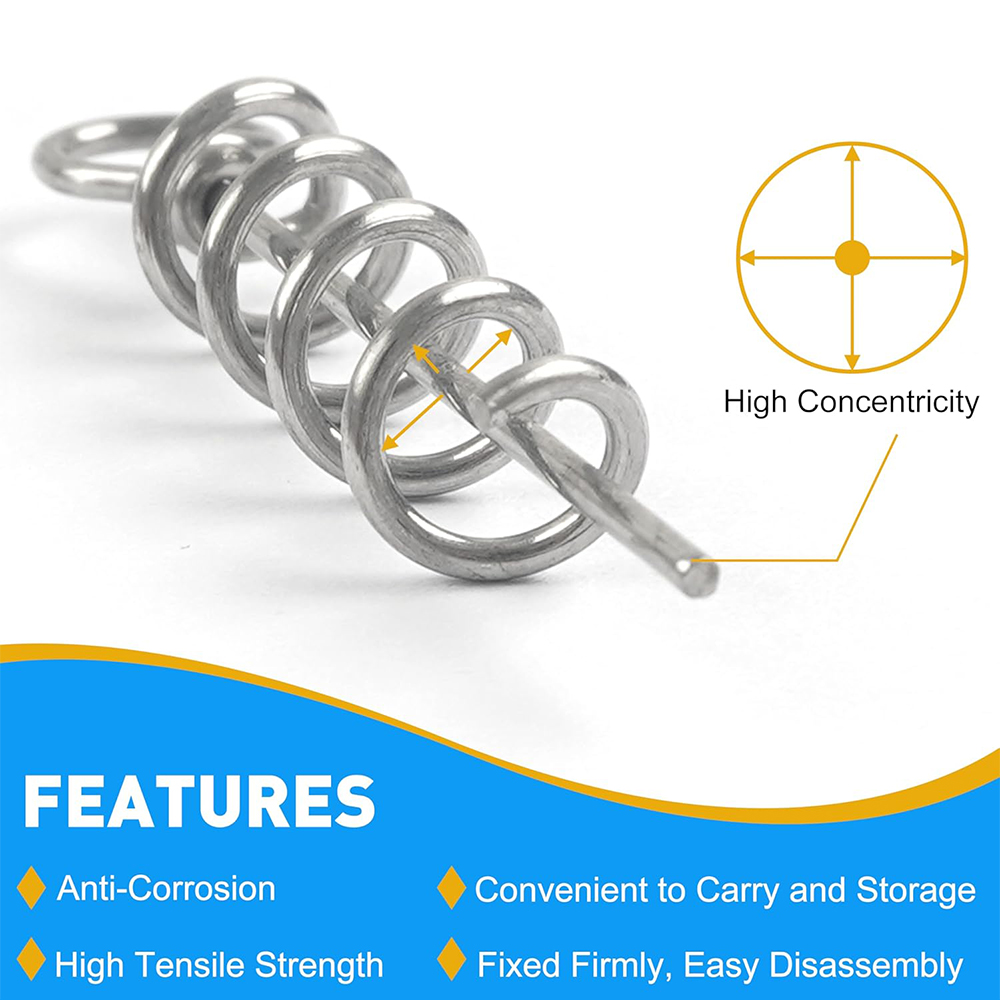 50Pcs Spring Twist Lock Fishin - مراجعة Fishing Equipment Hook وسعره