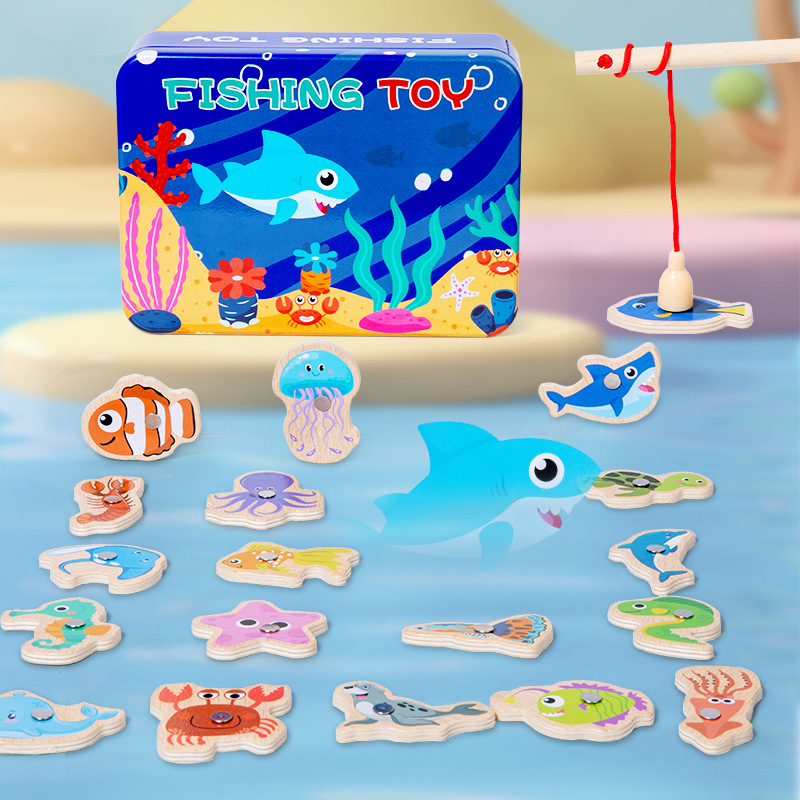 Wooden Magnetic Fishing Toys f - مراجعة Fishing Equipment For Kids وسعره