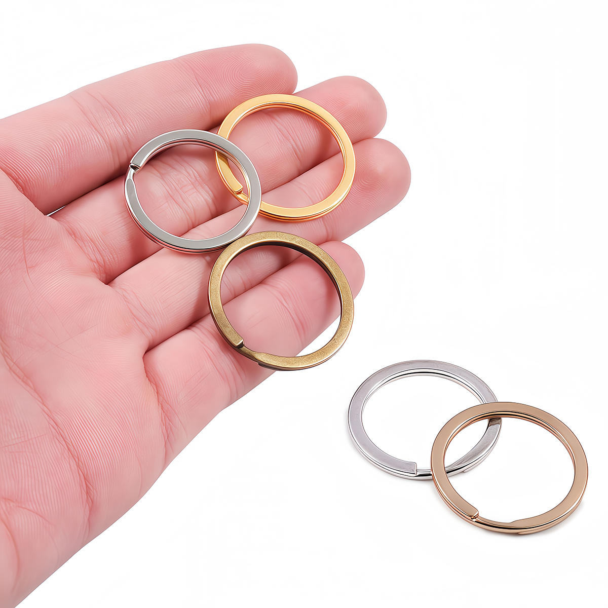 5/10pcs Metal Alloy Key Rings  - مراجعة Circle Hook Set وسعره