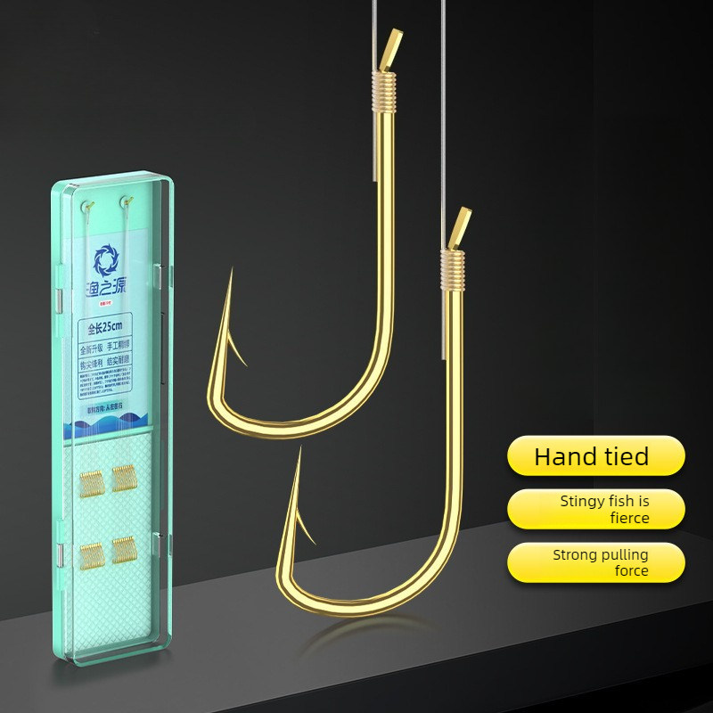 Pre-Tied Golden Barbed Hooks,  - مراجعة Snell Fishing Rig وسعره