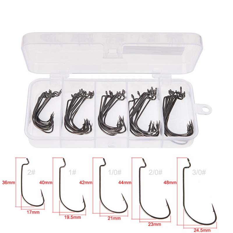 50Pcs/Box High Carbon Steel Fi - مراجعة Fishing Equipment Hook وسعره