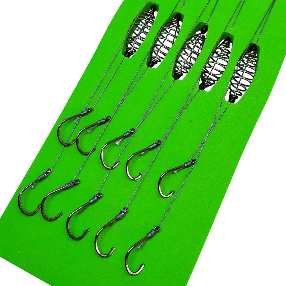 5-pieces Carp Hook Snelled Bai - مراجعة Snell Fishing Rig وسعره