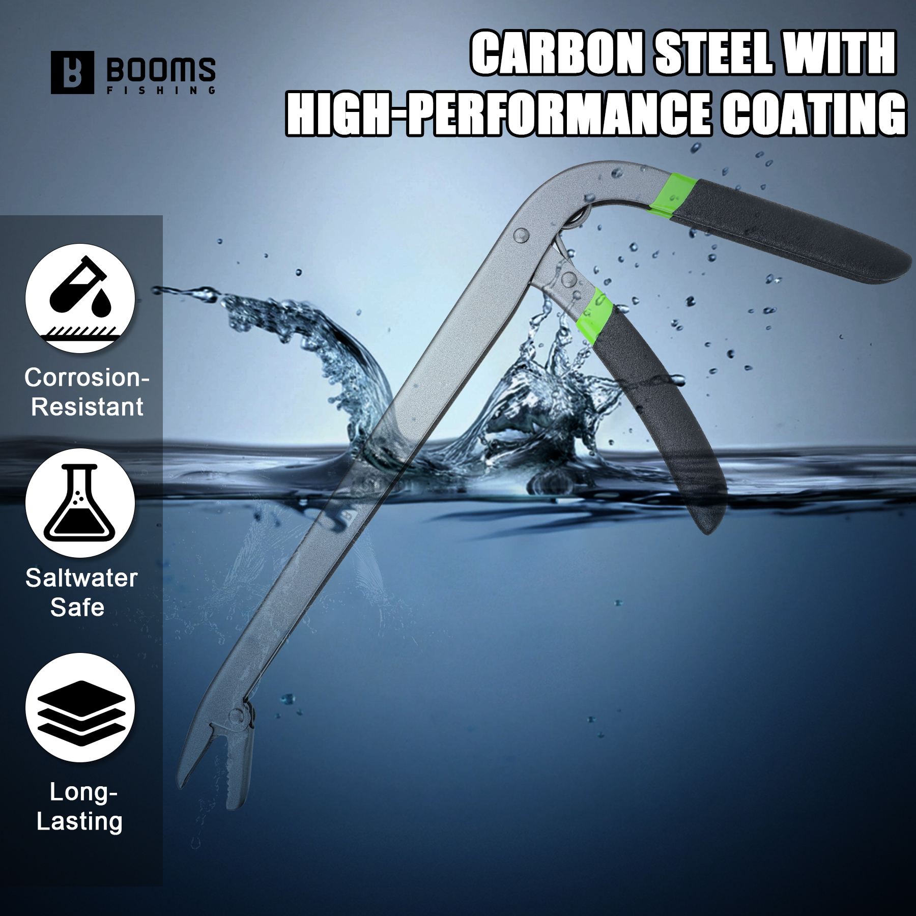 Booms Fishing 25cm Carbon Stee - مراجعة Saltwater Fishing Hook وسعره
