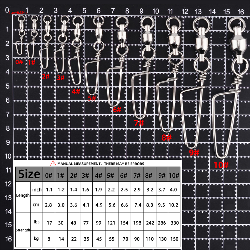 50pcs Fishing Ball Bearing Swi - مراجعة Fishing Equipment Hook وسعره