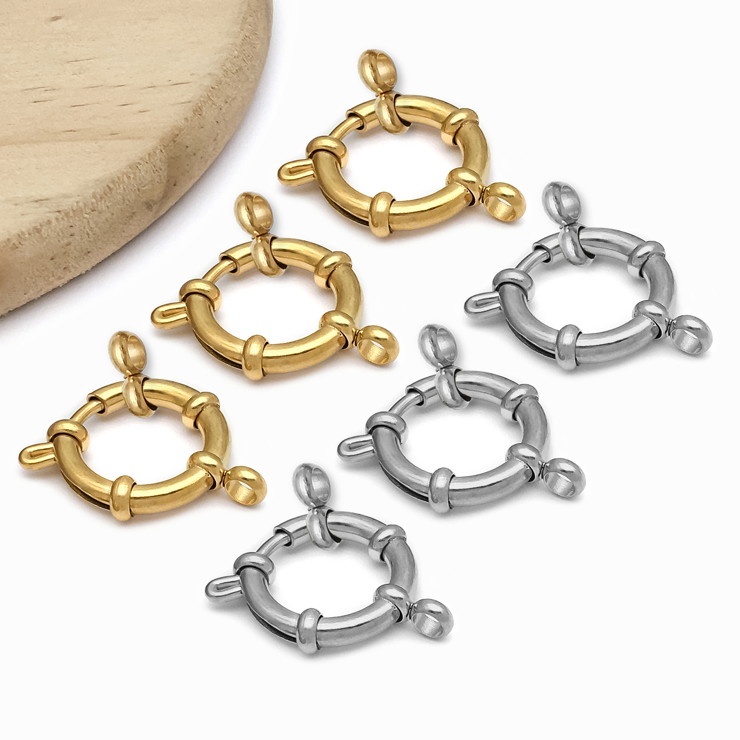 2pcs Stainless Steel Round Cla - مراجعة Circle Hook Set وسعره