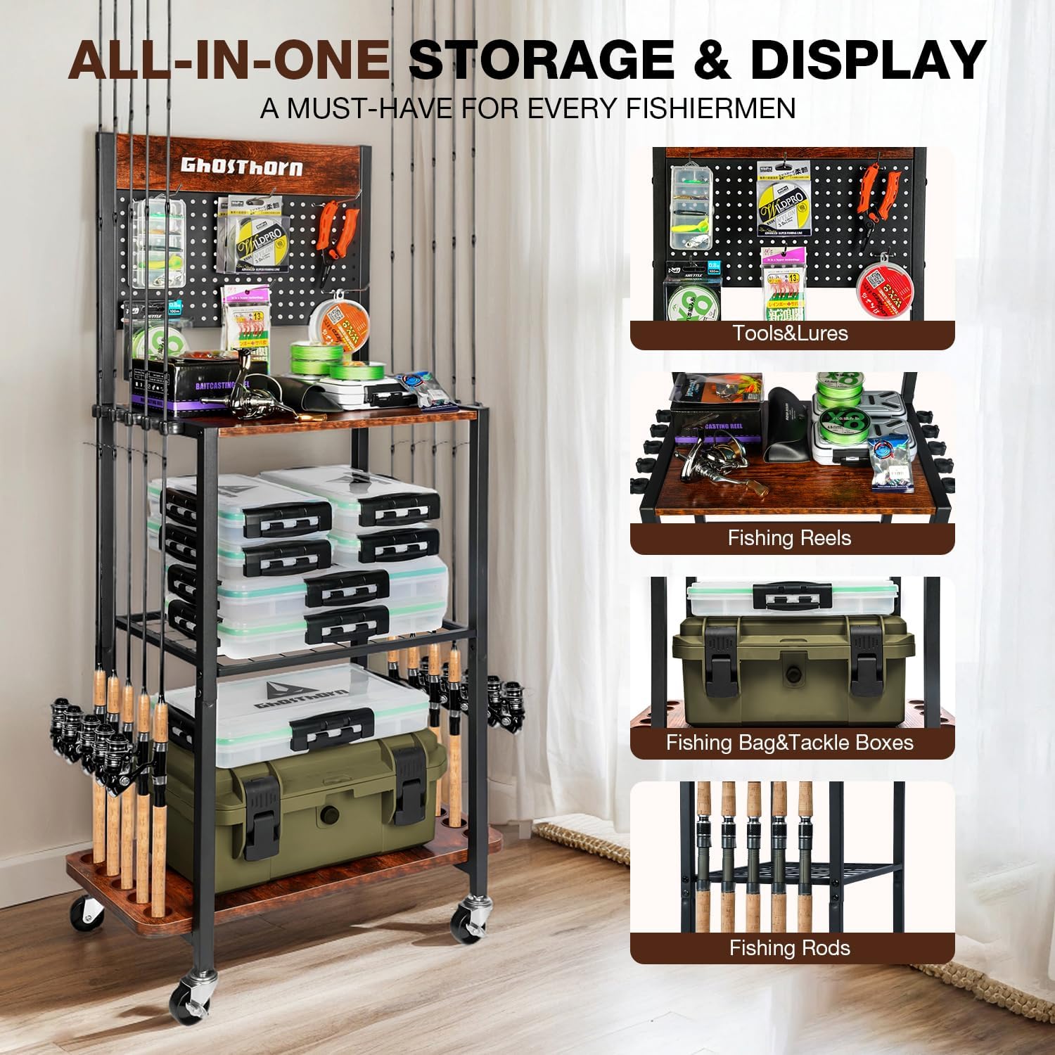 Fishing Rod Holder for Garage  - مراجعة Rod Holder Fishing وسعره