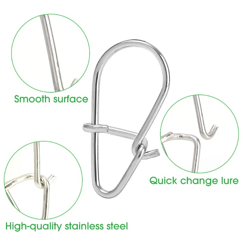 100PCS Stainless Steel Fishing - مراجعة Fishing Equipment Hook وسعره