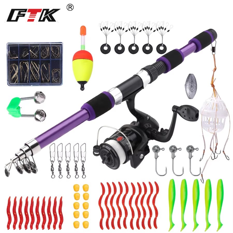 FTK 1.8M Portable Spinning Fis - مراجعة Fishing Equipment For Kids وسعره