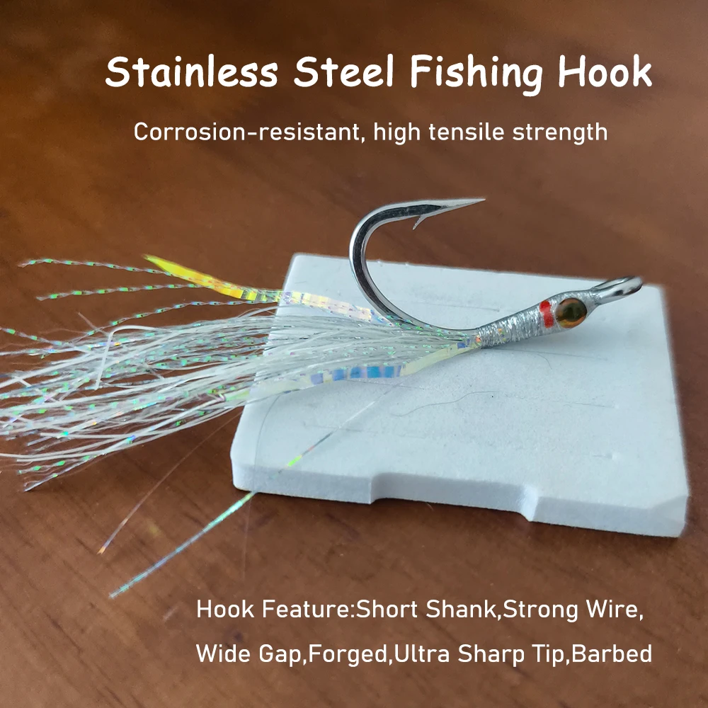 Saltwater Minnow Fly 4/0 Stain - مراجعة Saltwater Fishing Hook وسعره